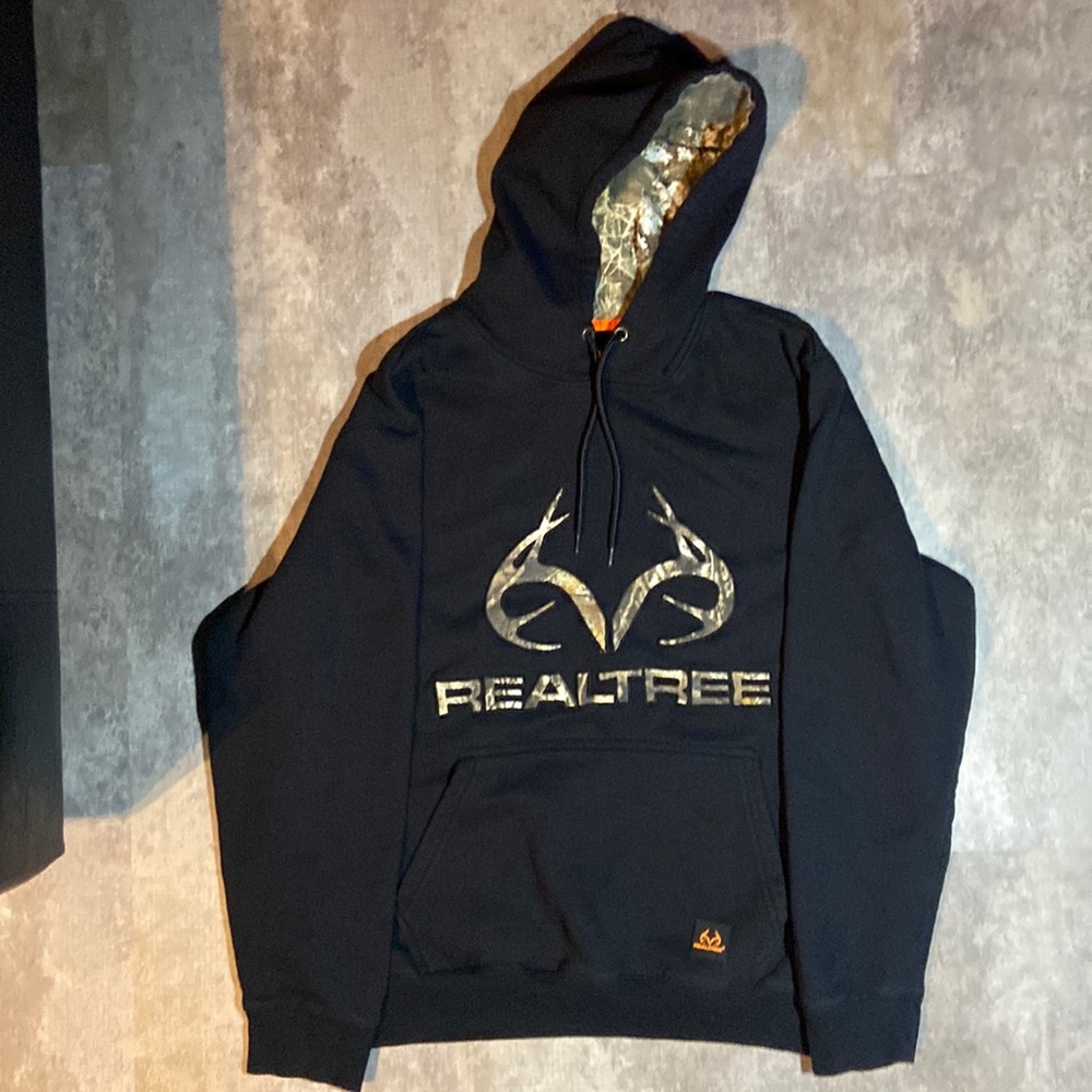 RealTree Black and Camo Hoodie Large